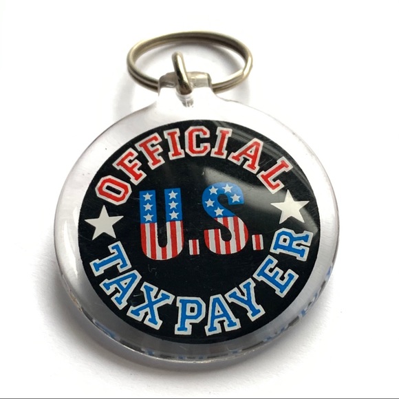 Vintage U.S. TAXPAYER Large Keychain ornament - Picture 1 of 2